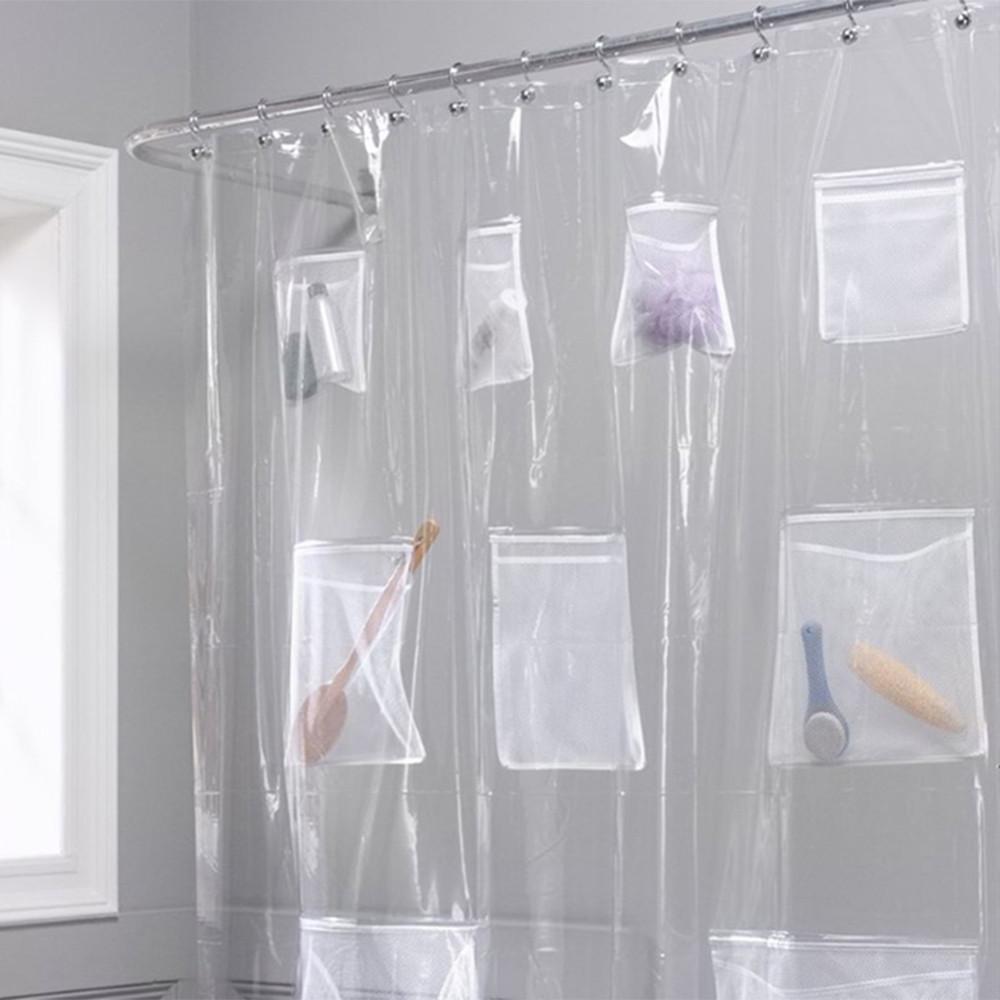 Bath Organizer Shower Curtain - Milky Spoon