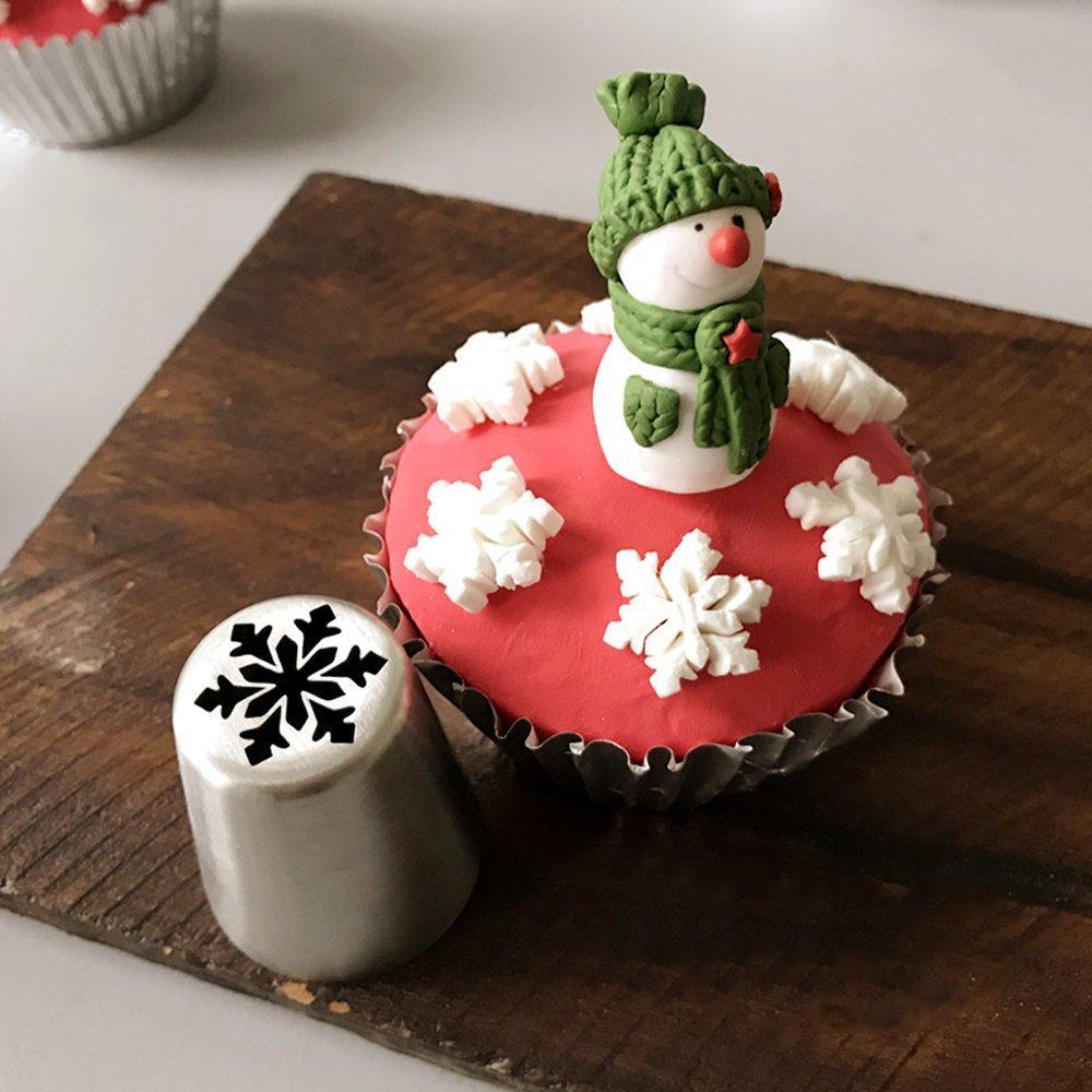 15pcs Christmas Nozzle Cake Decor Piping Icing Nozzles Tips Cream Decorating @I